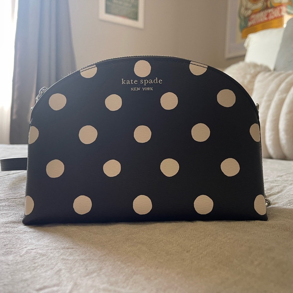 Kate Spade New York Polka Dot Crossbody Purse | Black & White Dome Bag